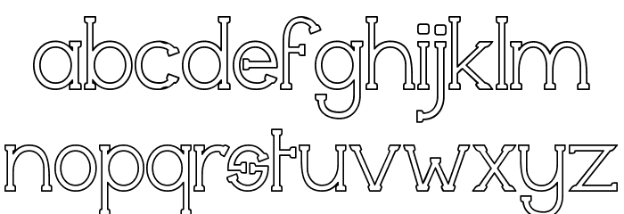 Technically Insane Outline Font LOWERCASE