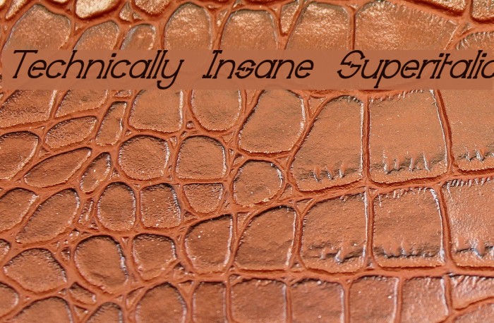 Technically Insane Superitalic Font examples