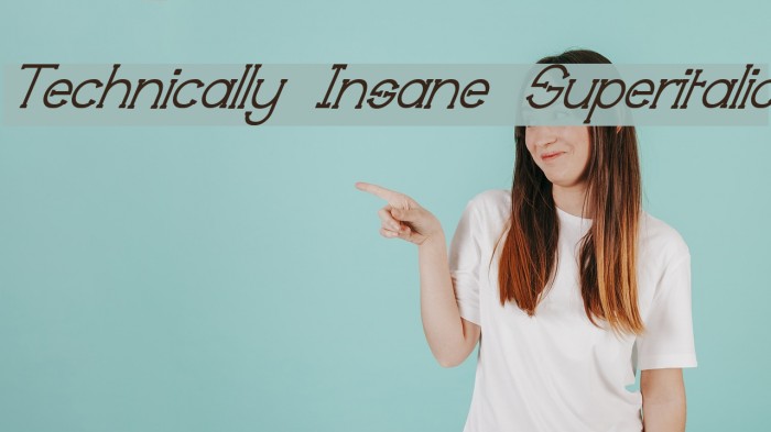 Technically Insane Superitalic Font examples