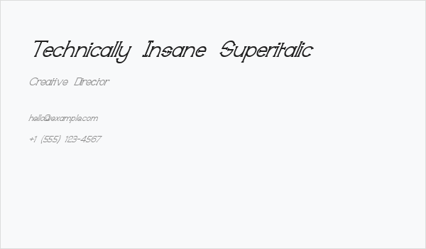 Technically Insane Superitalic Business Card