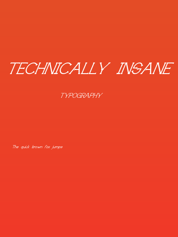 Technically Insane Superitalic Poster