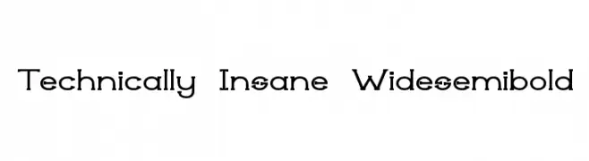 Technically Insane Widesemibold  Frei Schriftart Herunterladen