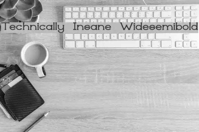 Technically Insane Widesemibold خط examples