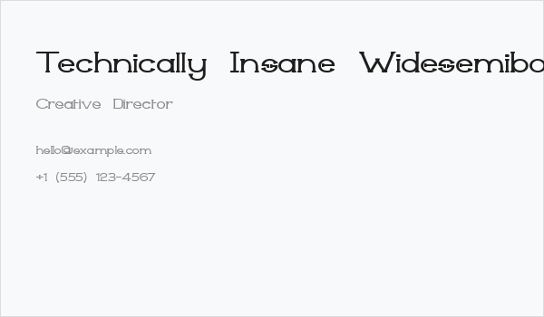 Technically Insane Widesemibold Business Card