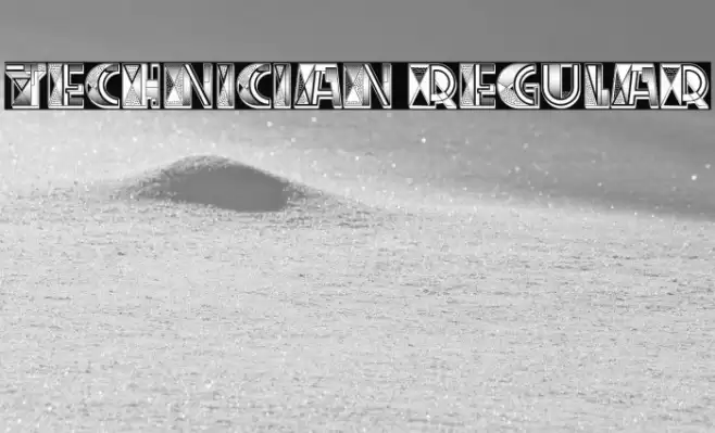 Technician Regular Font examples