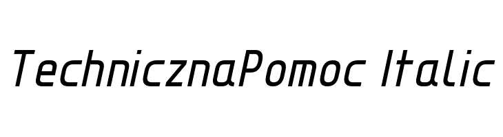 TechnicznaPomoc Italic Font