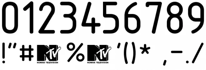 TechnicznaPomocRound フォント その他の文字