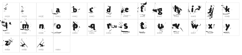 TechnineNA Character Map