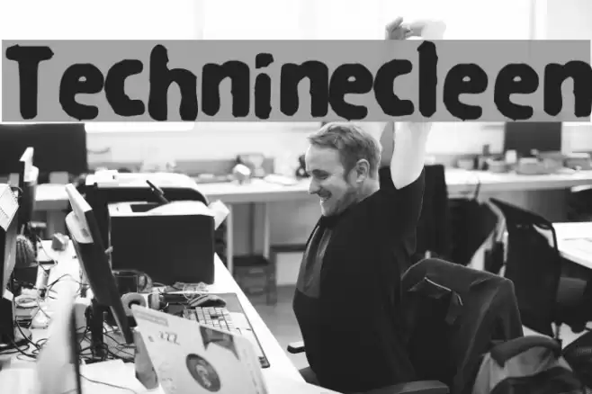 Techninecleen Font examples