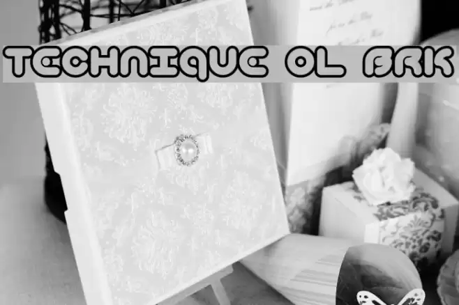 Technique OL BRK Font examples