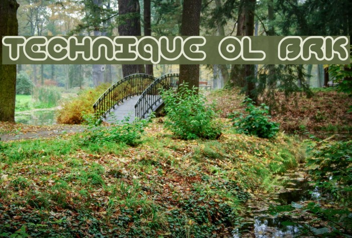 Technique OL BRK Font examples