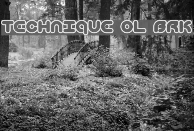 Technique OL BRK Font examples