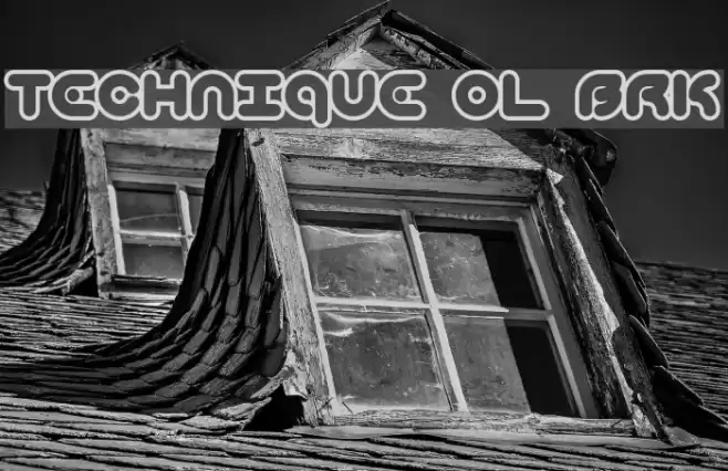 Technique OL BRK Font examples