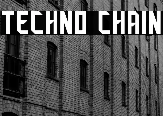 Techno Chain フォント examples