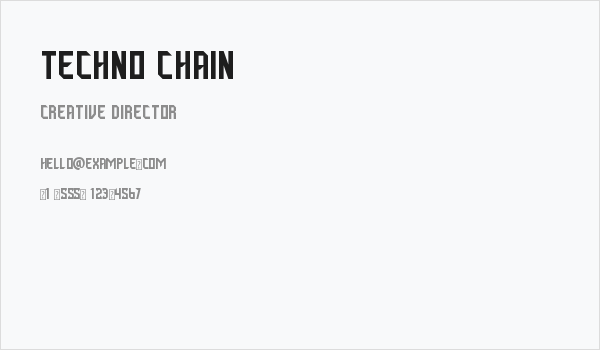 Techno Chain Business Card