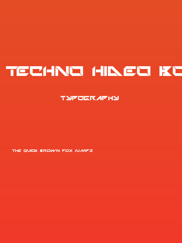 Techno Hideo Bold Poster