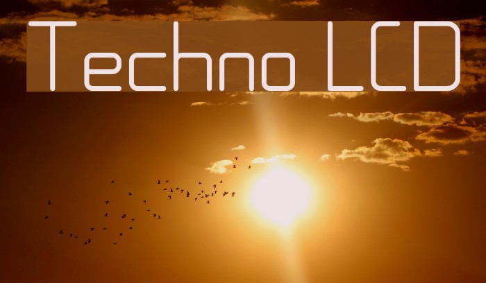 Techno LCD Font examples