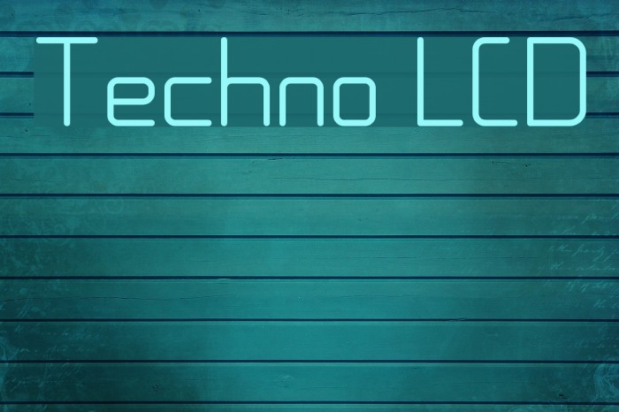 Techno LCD Font examples