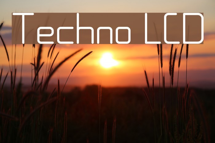 Techno LCD Font examples