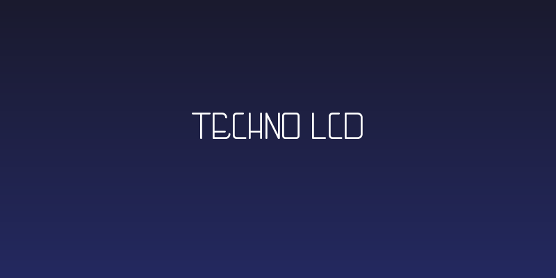 Techno LCD Social Header