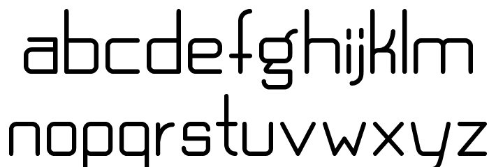 Techno LCD Font LOWERCASE