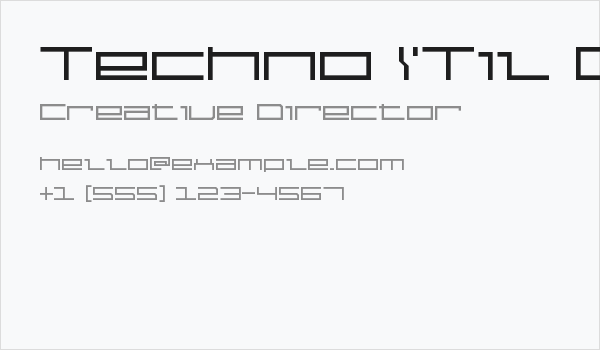 Techno 'Til Dawn Business Card