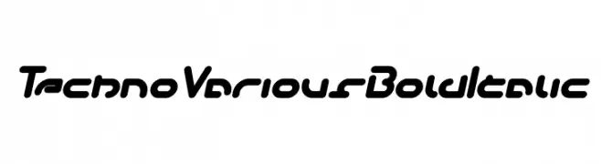 Techno Various Bold Italic  font caratteri gratis