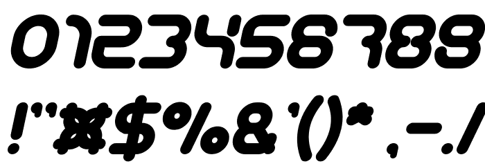 Techno Various Bold Italic Font OTHER CHARS
