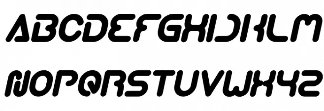 Techno Various Bold Italic Caratteri MAIUSCOLE