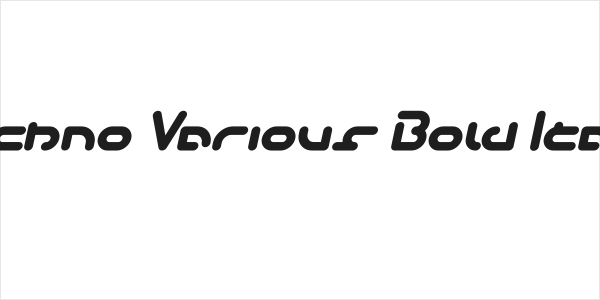 Techno Various Bold Italic Logo