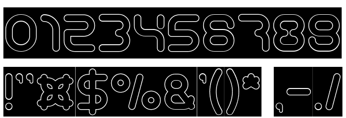 Techno Various-Hollow-Inverse Font OTHER CHARS