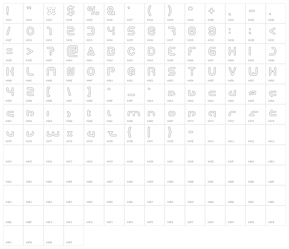 Techno Various-Hollow Character Map