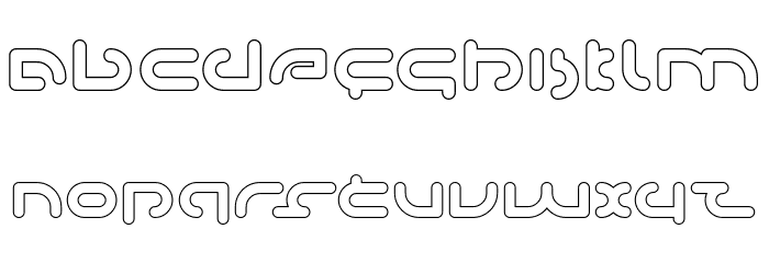 Techno Various-Hollow Font LOWERCASE