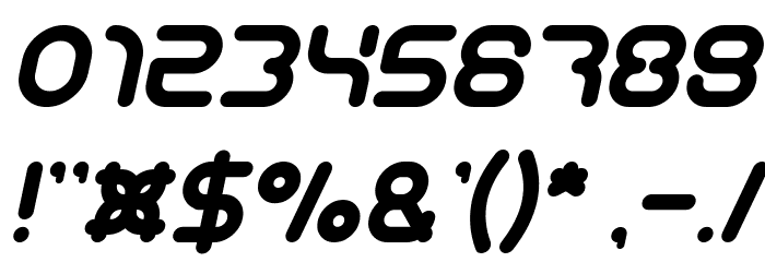 Techno Various Italic Font OTHER CHARS
