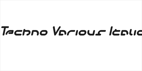 Techno Various Italic Logo
