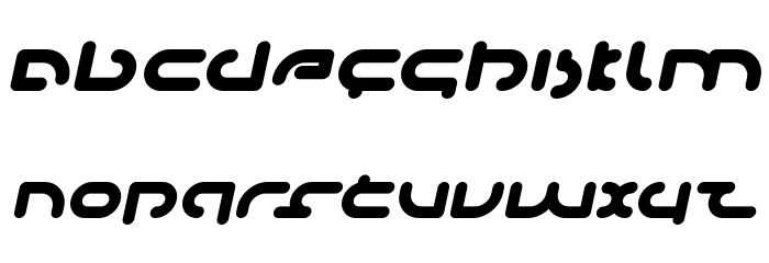 Techno Various Italic Font LOWERCASE