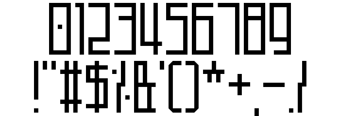 Techno at Dusk Font OTHER CHARS