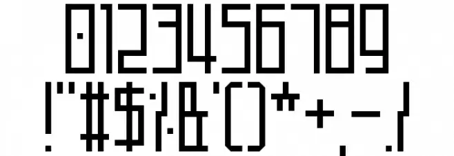 Techno at Dusk Font OTHER CHARS