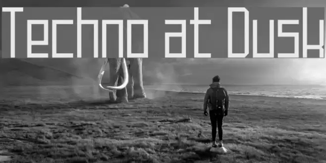Techno at Dusk Font examples