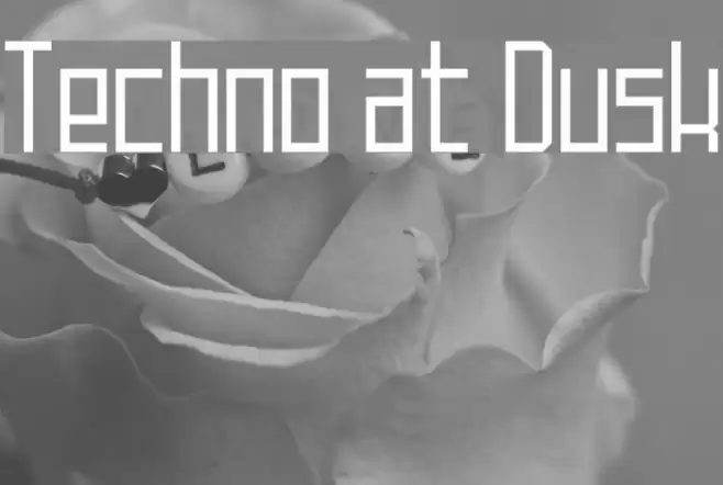 Techno at Dusk Font examples