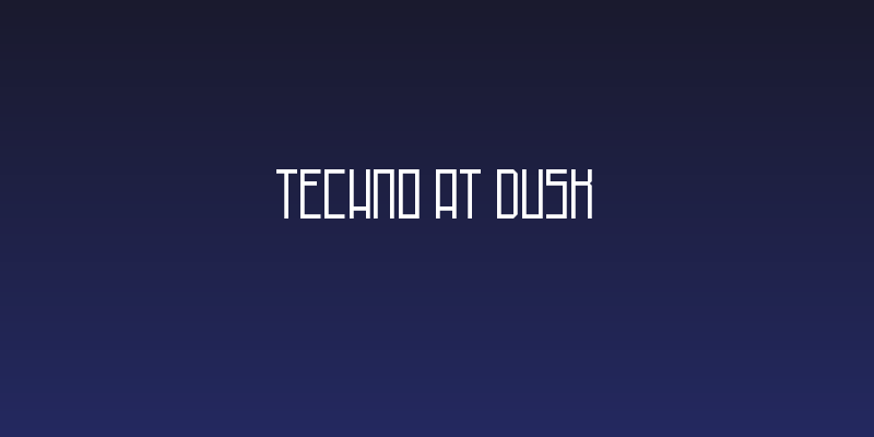 Techno at Dusk Social Header