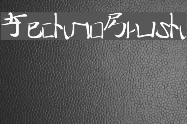 TechnoBrush Caratteri examples