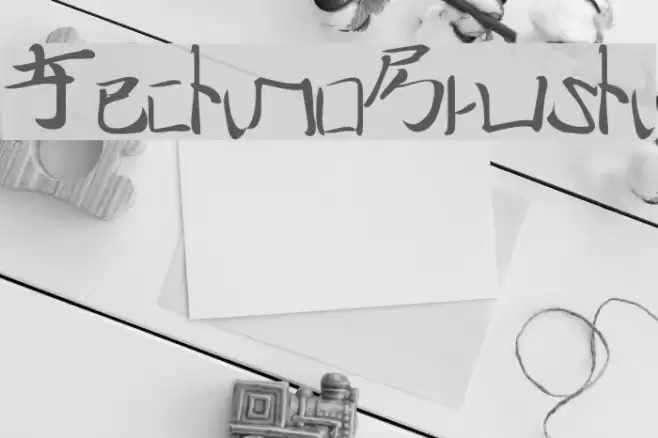 TechnoBrush Caratteri examples