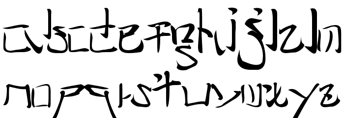 TechnoBrush Font LOWERCASE