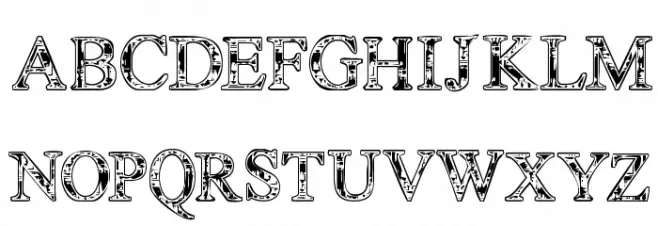 TechnoClastic Caratteri MAIUSCOLE