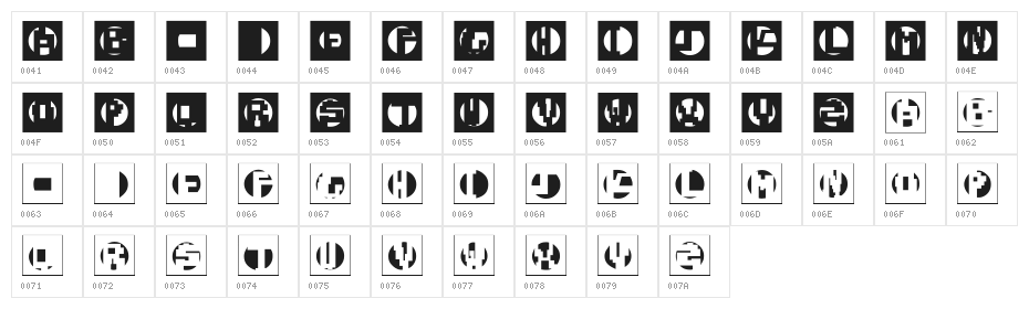 TechnoMK Character Map