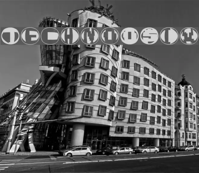 TechnoOSix Font examples