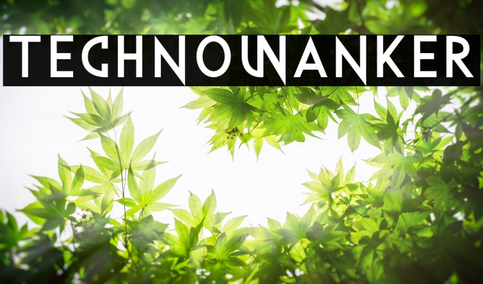 TechnoWanker Font examples
