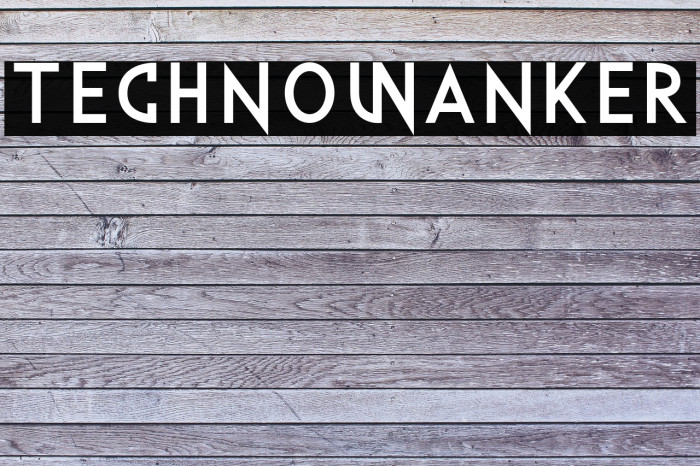 TechnoWanker Font examples