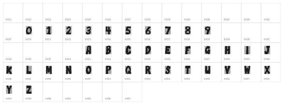 Technobabble Character Map